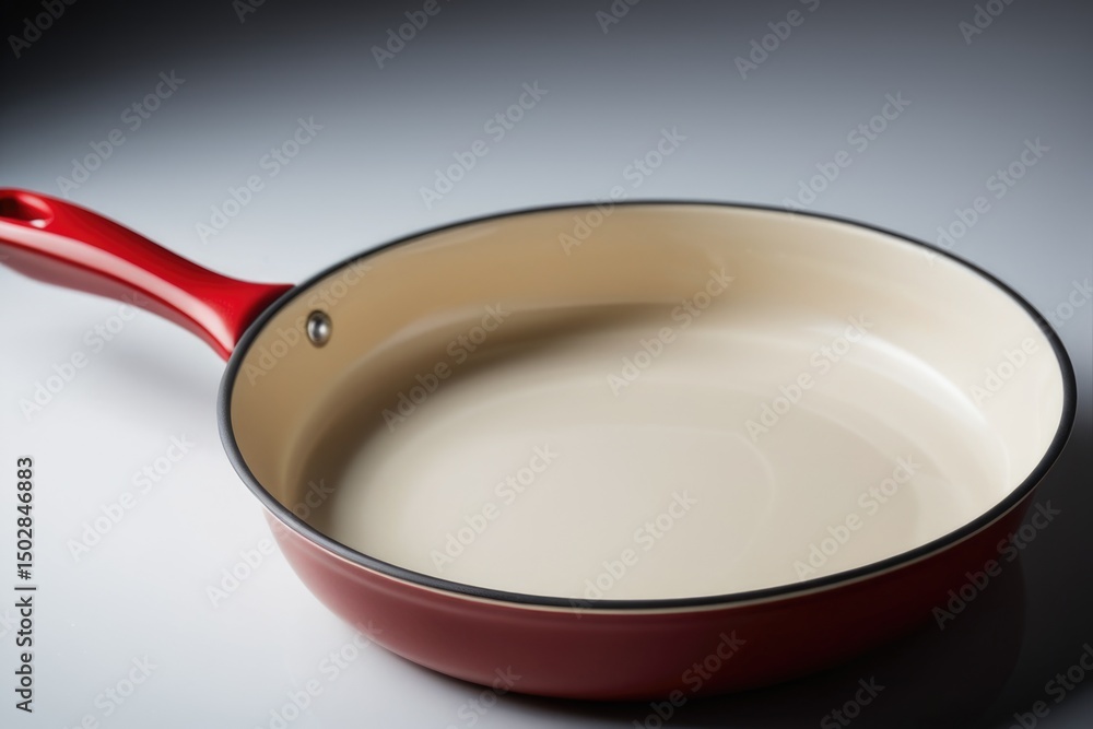 Aufkleber a cooking utensil with a distinctive red handle resting on a table surface