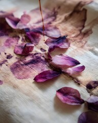 Artist Experimenting with Natural Dyes on Cotton Fabric Using Floral Petals for Unique Textile Designs