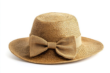 Straw Hat with Raffia Bow