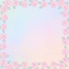 pink rose frame