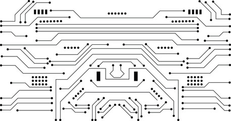 Obraz premium Technology Circuit board background texture. hi tech vector illustration. Eps10