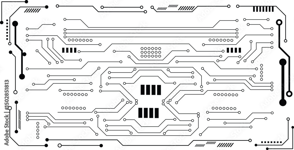 Poster technology circuit board background abstract pattern.