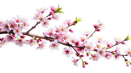 Obraz premium tree branch flower photo overlays summer spring isolated on white background