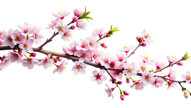 tree branch flower photo overlays summer spring isolated on white background
