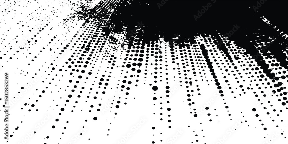 Fototapete vector halftone dotted grunge texture. grunge texture on distress back background. glitch distorted 