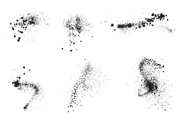 Black vector killer blood splatter texture background set