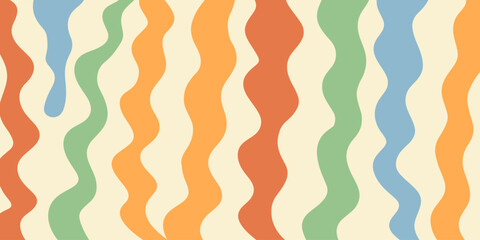 Twisted distorted retro groovy wavy background