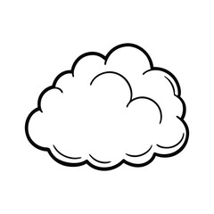 Cloud on white background vector illustration