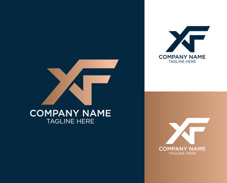 XF initial monogram letter logo design