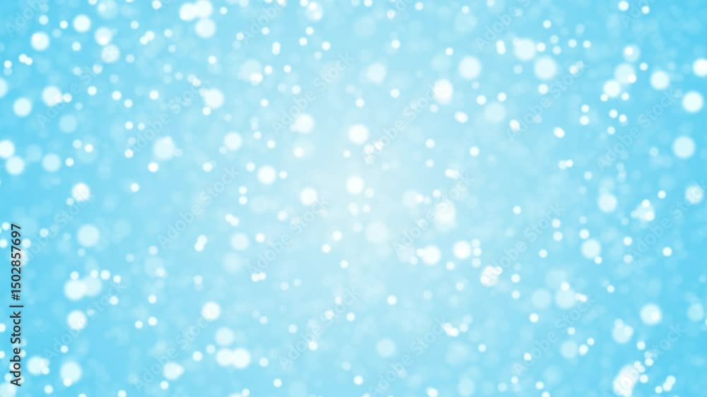 Poster soft defocused blue bokeh background with blurred light circles
