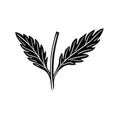 Leaf on white background vector illustration