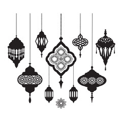 Elegant Islamic Lantern Silhouettes Collection