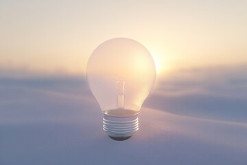 Illuminating Idea in Snowy Landscape