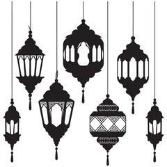 Elegant Islamic Lantern Silhouettes Collection