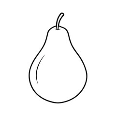 Pear on white background vector illustration