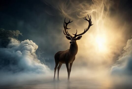 silhouette of a deer