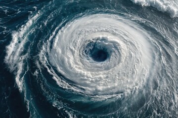 A close-up shot of a large spherical object submerged in the ocean