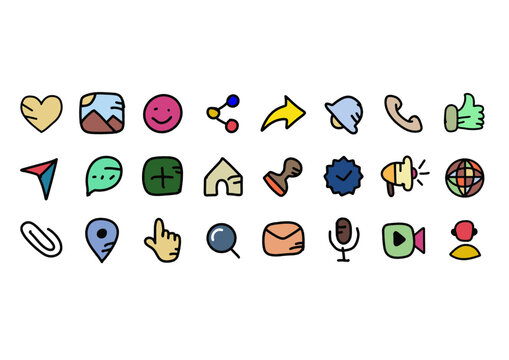 Icon set Colour 4000 x 2828