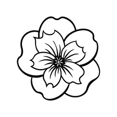 Violet flower on white background vector illustration