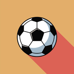 Classic Black and White Soccer Ball Icon Symbolizing School Sports Activities and Team Sports Programs in Educational Settings