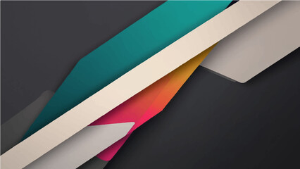 blue abstract wave background with curved lines and geometric shapes