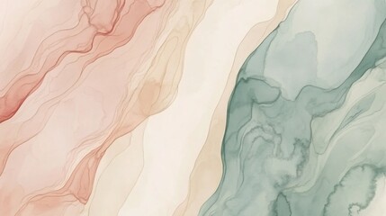 Serene Abstract Art: Pastel Hues in Fluid Motion