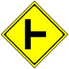 right 3 intersection road ahead sign
