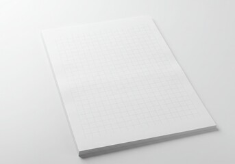 Stack of blank sheets of paper on a plain background