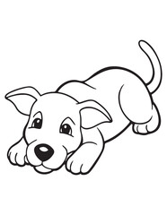 cute cartoon dog coloring pages