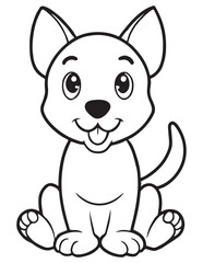 cute cartoon dog coloring pages