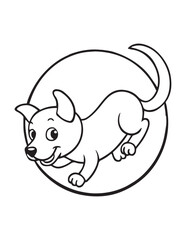cute cartoon dog coloring pages