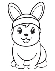 cute cartoon bunny coloring pages