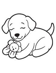 cute cartoon dog coloring pages