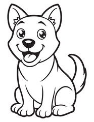 cute cartoon dog coloring pages