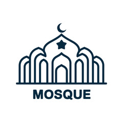 Obraz premium Mosque Logo design silhouette design vector 