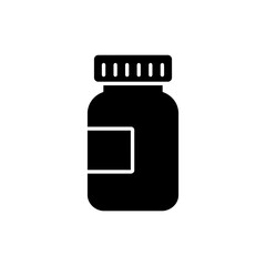 Pill Bottle with Cap Medicine Container Medical Healthcare Illustration
