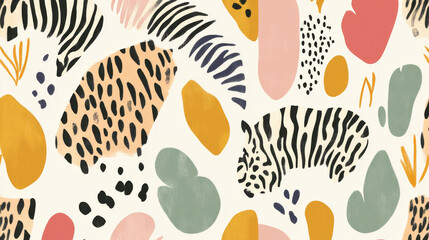 Fototapeta premium African motif pattern with colorful and intricate design, texture, suitable for background