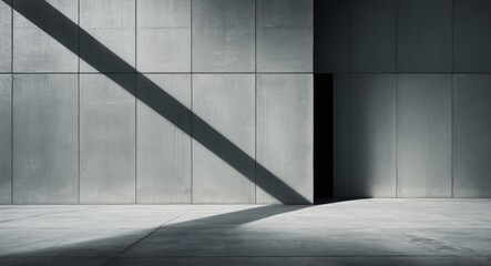 Obraz premium Concrete Architecture with Light and Shadow, Minimalist Design and Modern Aesthetics.
