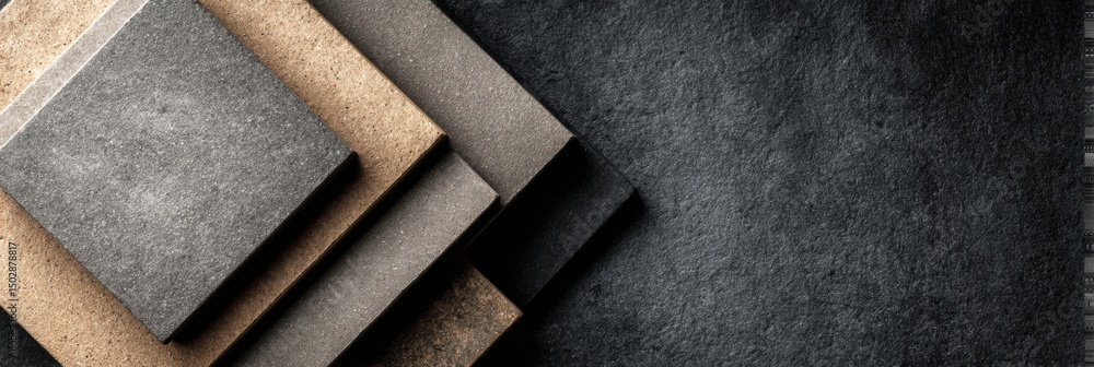 Aufkleber modern tile grout packaging displayed on a dark background with clear center highlighting product de