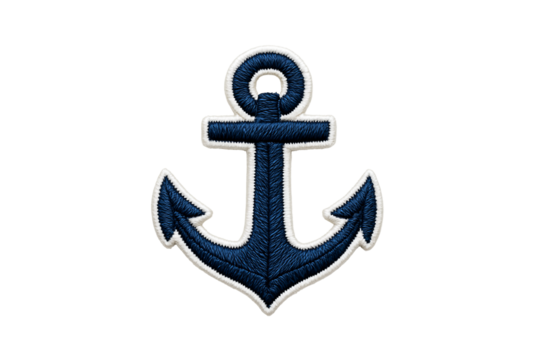 Anchor Patch Isolated on Transparent Background