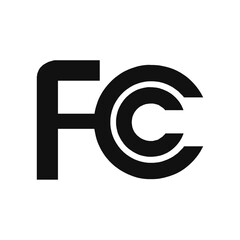 FCC Certified Black Icon Vector.