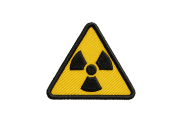 Radiation Patch Icon on Transparent Background Warning Symbol