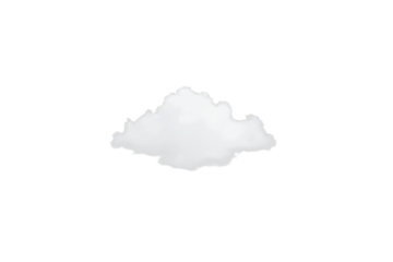 Fluffy Cloud PNG with Transparent Background
