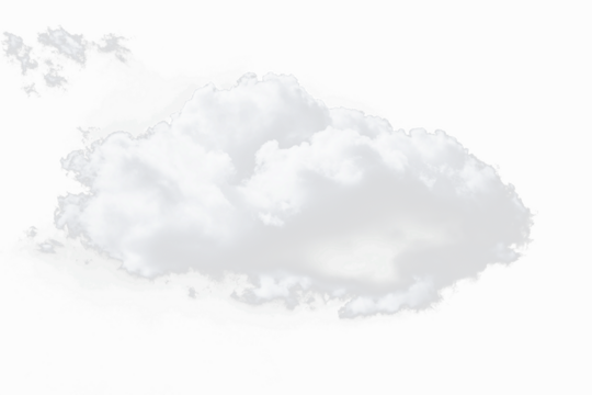 Fluffy Cloud PNG with Transparent Background