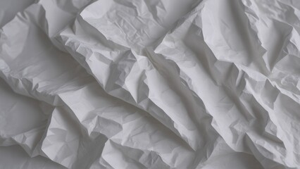 Obraz premium Detailed abstract background of crumpled white paper texture