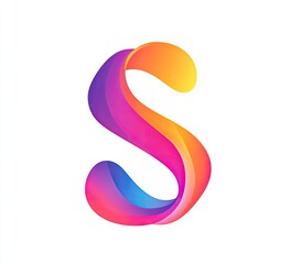 A vibrant, stylized capital letter S logo.  Fluid, colorful, and dynamic design.  Gradient hues of pink, orange, and blue create a swirling, 3D effect.  Clean and modern aesthetic