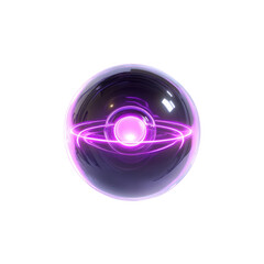 Luminous Purple Orb Abstract Energy Sphere with Glowing Core
