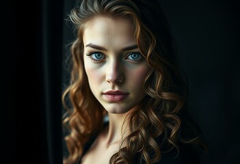 Fototapeta premium Young woman in elegant setting