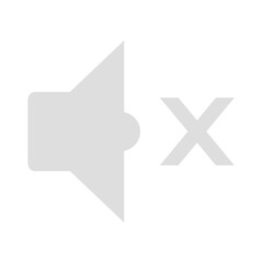 Ton aus - Lautsprecher Icon in grau