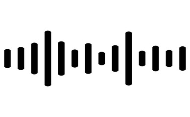 Tonspur Illustration - Icon für Sound, Musik oder Podcast in schwarz